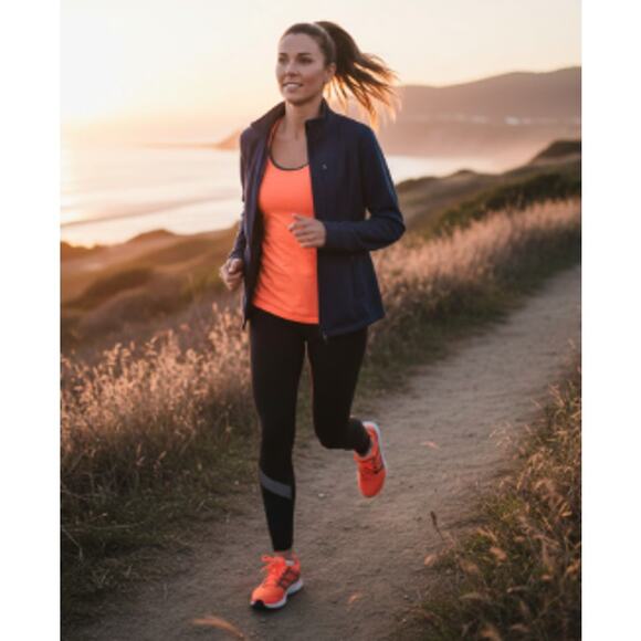 Tangerine Jackets & Blazers - Tangerine Full Zip Active Jacket Dark Blue Women’s Size Large